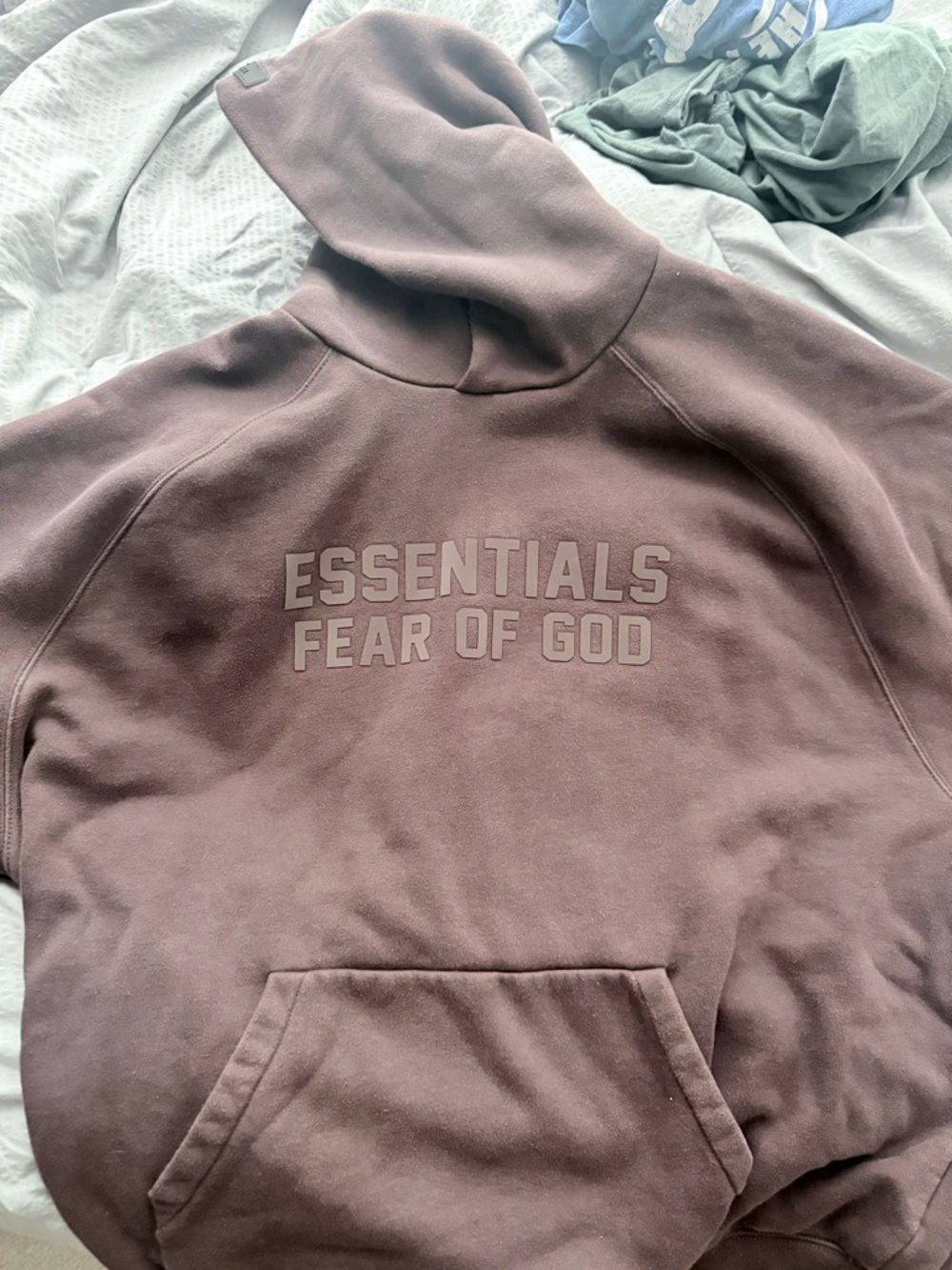 Fear of God Essentials Hoodie in Mauve Brown